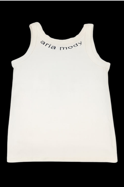 Addicted | White Aria Mody Tank Top
